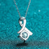 Temperament Moissanite 925 Sterling Silver Necklace Eda
