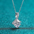 Temperament Moissanite 925 Sterling Silver Necklace Eda