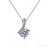 Temperament Moissanite 925 Sterling Silver Necklace Eda
