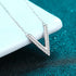 V Shaped Moissanite 925 Sterling Silver Necklace Dia