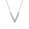V Shaped Moissanite 925 Sterling Silver Necklace Dia